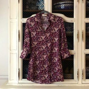 Natural Life Floral Button Down Dress